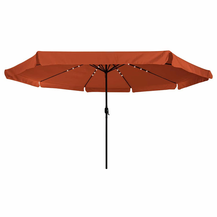 Vidaxxl Gartensonnenschirm Terrakotta 395 x 395 x 245 cm Polyester