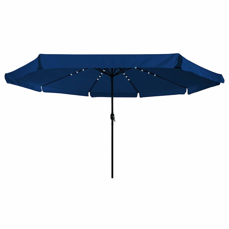 Vidaxxl Gartensonnenschirm Azurblau 395 x 395 x 245 cm Polyester