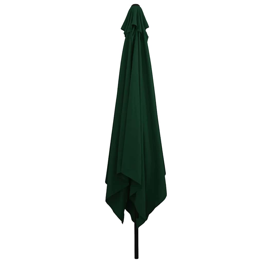 Vidaxxl Gartensonnenschirm grün 295 x 295 x 245 cm Polyester und Stahl