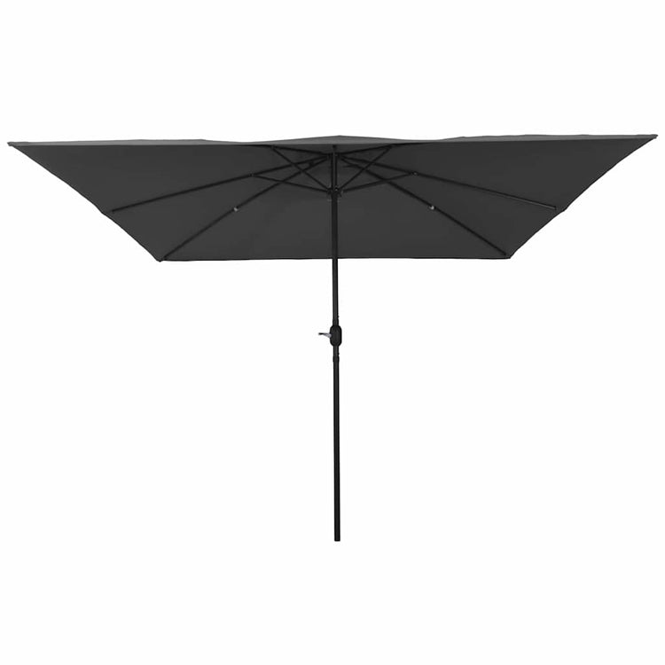 Vidaxxl Gartensonnenschirm Anthrazit 295 x 295 x 245 cm Polyester und Stahl