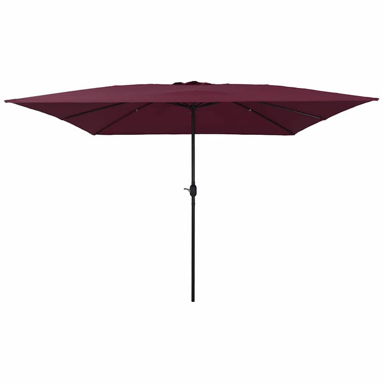 Vidaxxl Gartensonnenschirm Bordeauxrot 295 x 295 x 245 cm Polyester und Stahl