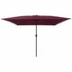 Vidaxxl Gartensonnenschirm Bordeauxrot 295 x 295 x 245 cm Polyester und Stahl