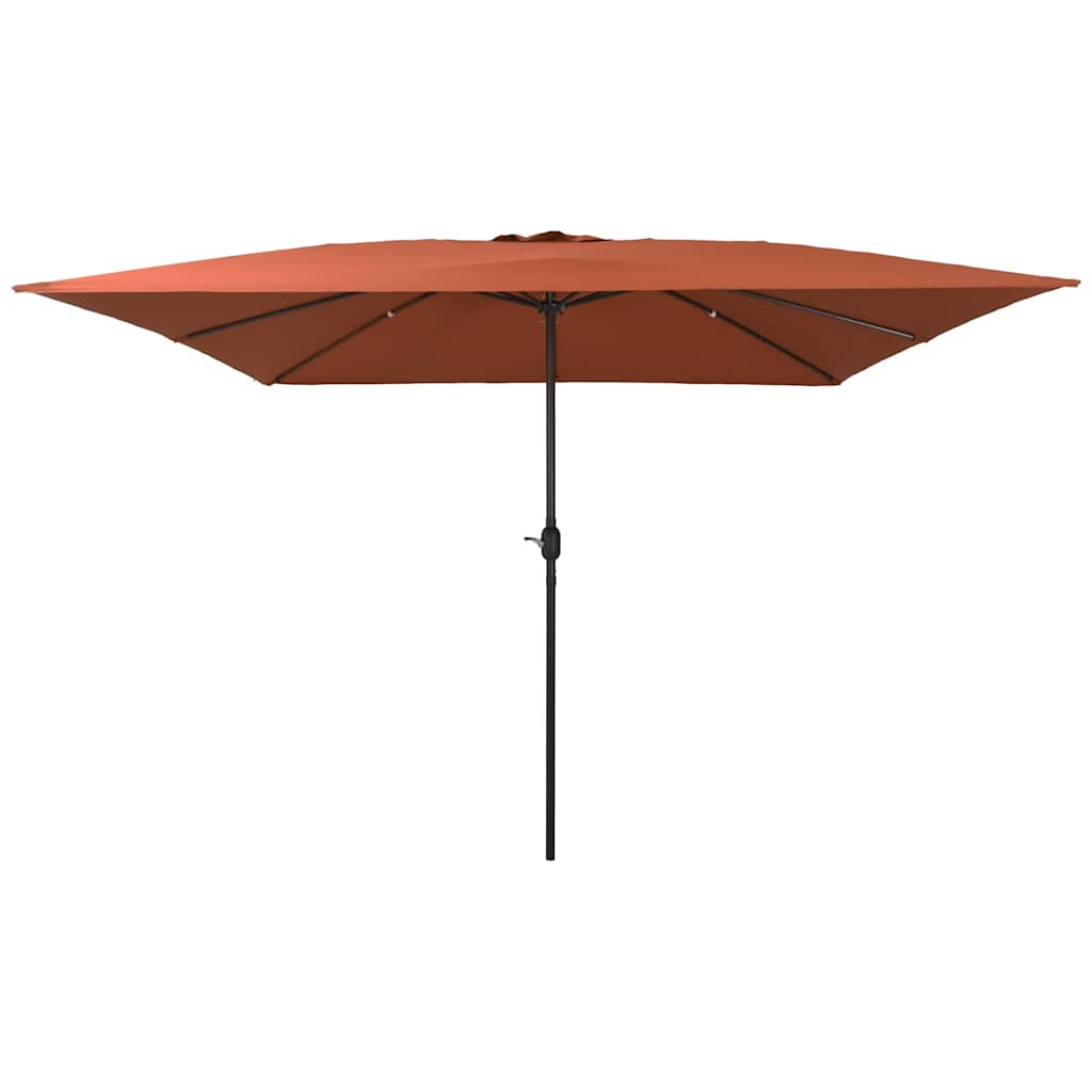 Vidaxxl Gartensonnenschirm Terrakotta 295 x 295 x 245 cm Polyester und Stahl