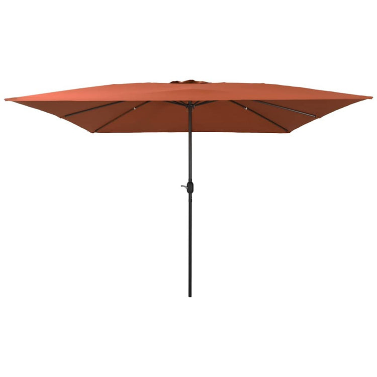 Vidaxxl Gartensonnenschirm Terrakotta 295 x 295 x 245 cm Polyester und Stahl