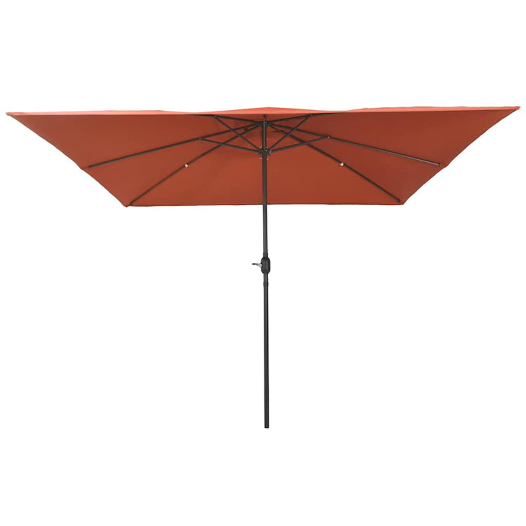 Vidaxxl Gartensonnenschirm Terrakotta 295 x 295 x 245 cm Polyester und Stahl