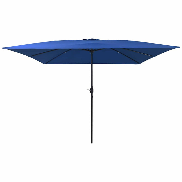 Vidaxxl Gartensonnenschirm Azurblau 295 x 295 x 245 cm Polyester und Stahl