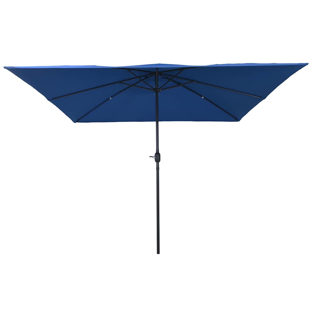 Vidaxxl Gartensonnenschirm Azurblau 295 x 295 x 245 cm Polyester und Stahl