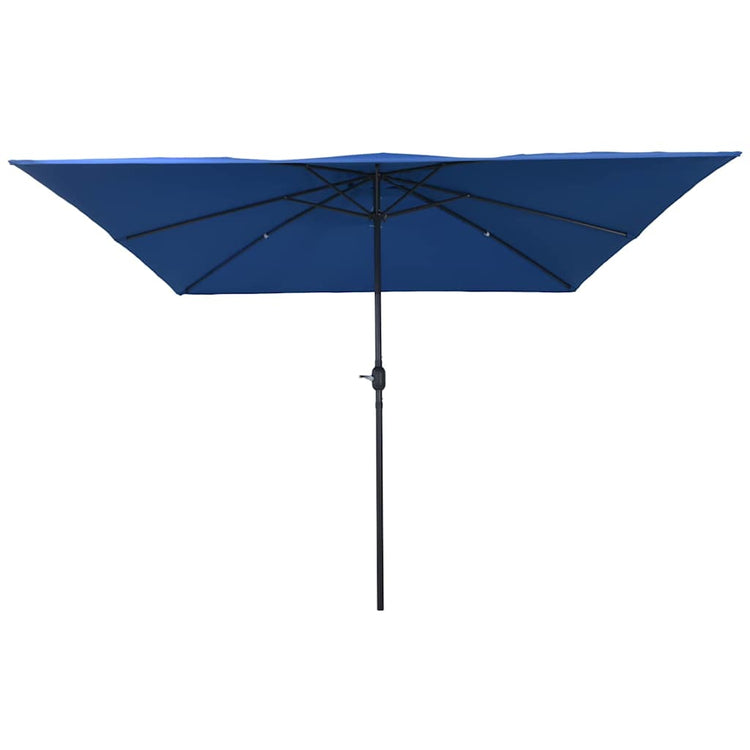 Vidaxxl Gartensonnenschirm Azurblau 295 x 295 x 245 cm Polyester und Stahl