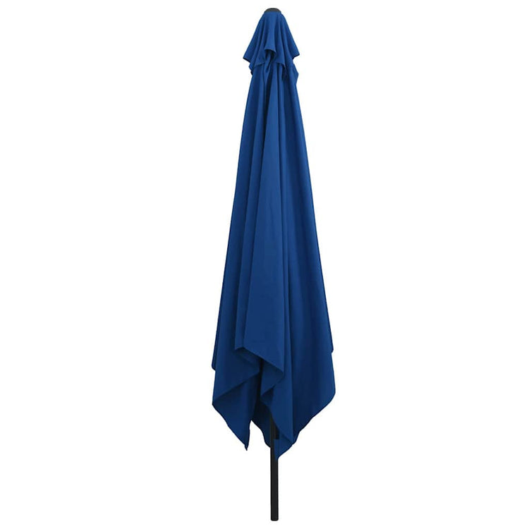 Vidaxxl Gartensonnenschirm Azurblau 295 x 295 x 245 cm Polyester und Stahl