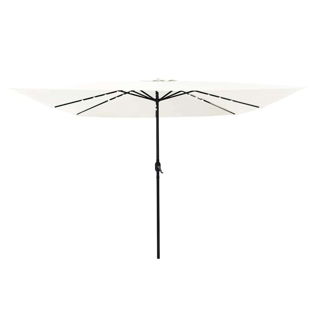 VidaXL Gartensonnenschirm Sand 295 x 295 x 245 cm Polyester und Stahl