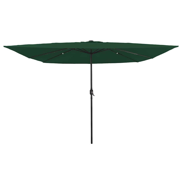 Vidaxxl Gartensonnenschirm grün 295 x 295 x 245 cm Polyester und Stahl