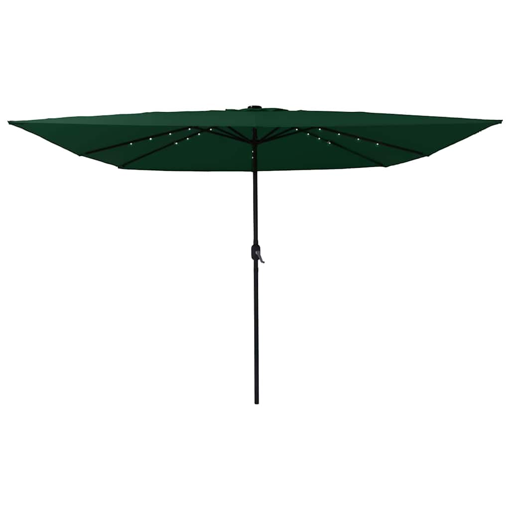 Vidaxxl Gartensonnenschirm grün 295 x 295 x 245 cm Polyester und Stahl