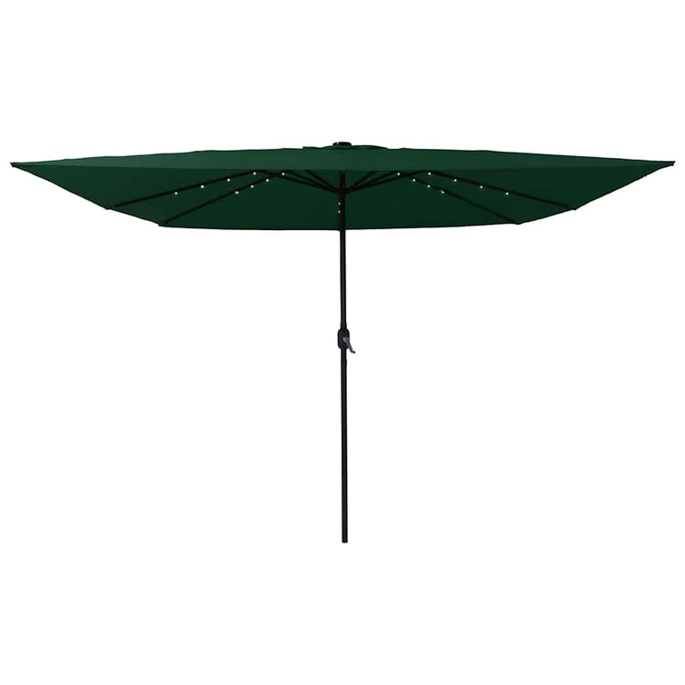 Vidaxxl Gartensonnenschirm grün 295 x 295 x 245 cm Polyester und Stahl