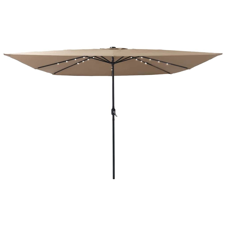 Vidaxx Gartensonnenschirm Taupe 295 x 295 x 245 cm Polyester und Stahl