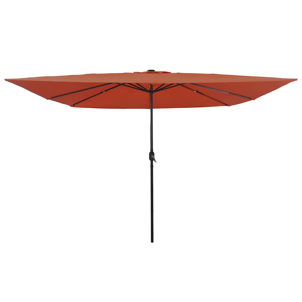 Vidaxxl Gartensonnenschirm Terrakotta 295 x 295 x 245 cm Polyester und Stahl