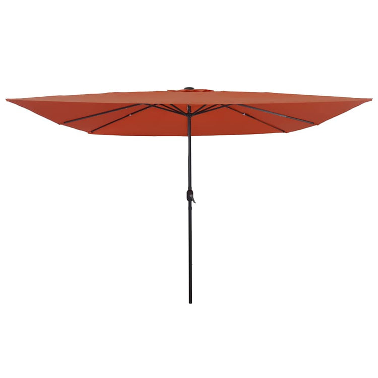 Vidaxxl Gartensonnenschirm Terrakotta 295 x 295 x 245 cm Polyester und Stahl