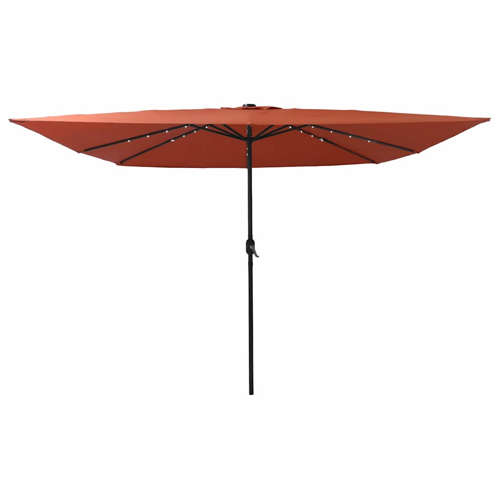 Vidaxxl Gartensonnenschirm Terrakotta 295 x 295 x 245 cm Polyester und Stahl