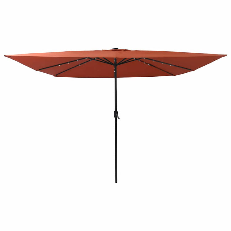 Vidaxxl Gartensonnenschirm Terrakotta 295 x 295 x 245 cm Polyester und Stahl