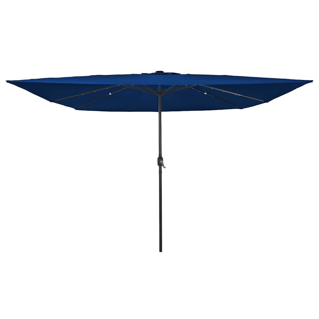 Vidaxxl Gartensonnenschirm Azurblau 295 x 295 x 245 cm Polyester und Stahl