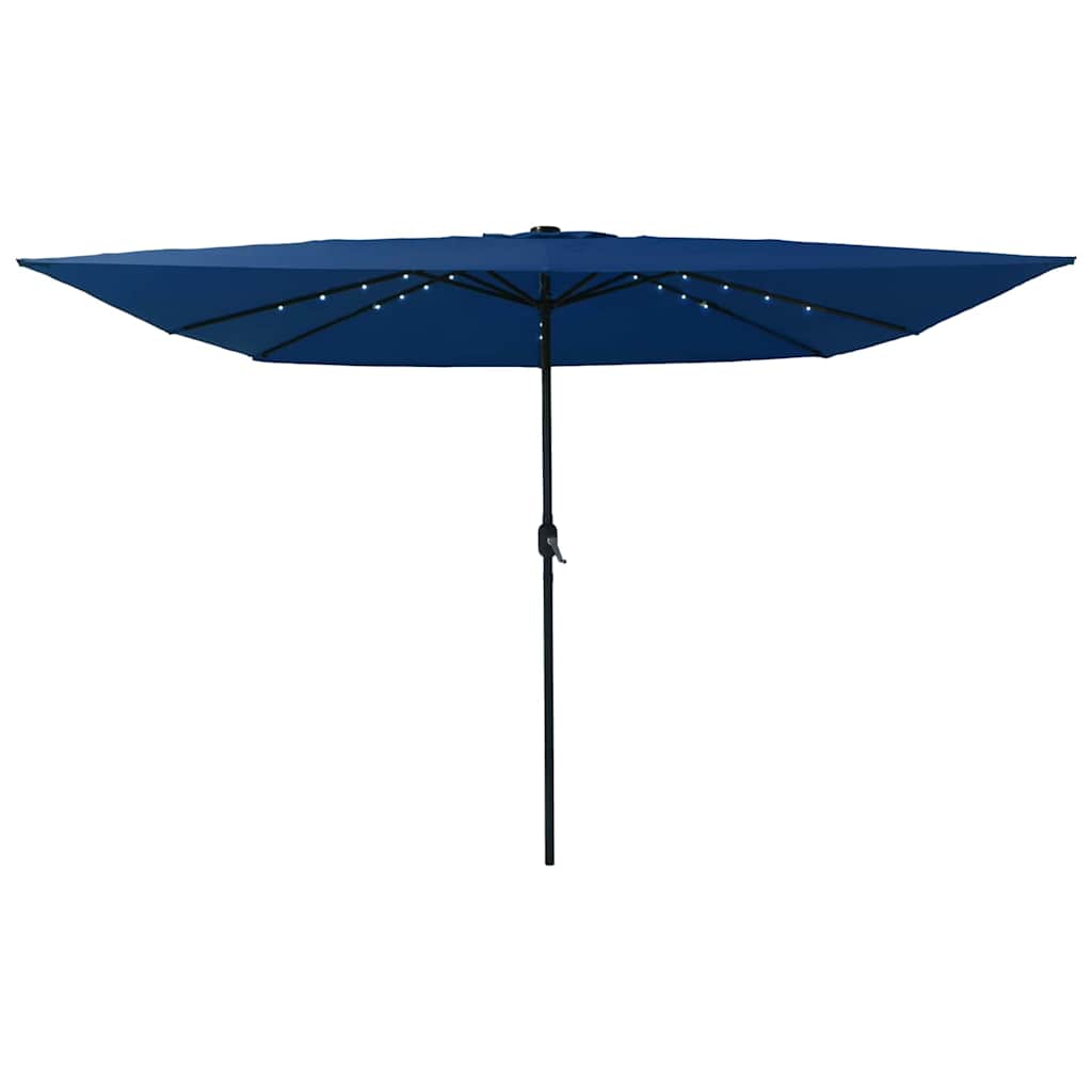 Vidaxxl Gartensonnenschirm Azurblau 295 x 295 x 245 cm Polyester und Stahl