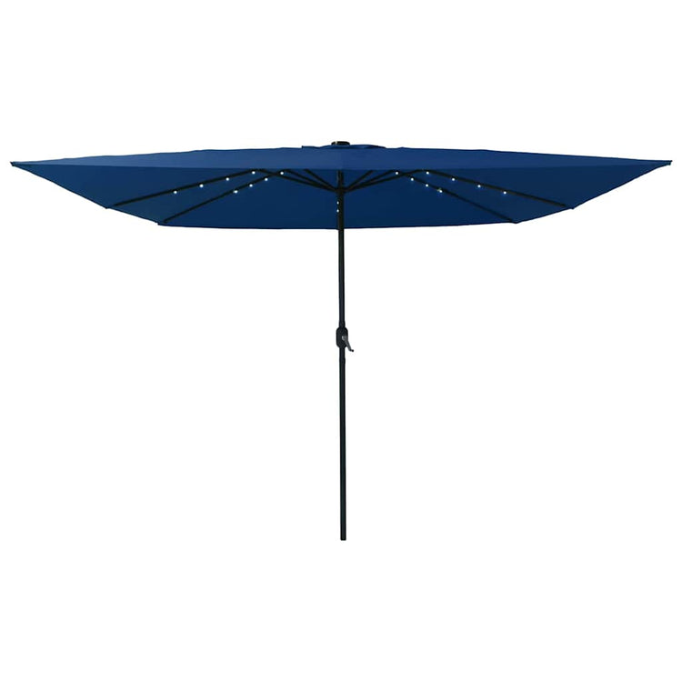 Vidaxxl Gartensonnenschirm Azurblau 295 x 295 x 245 cm Polyester und Stahl