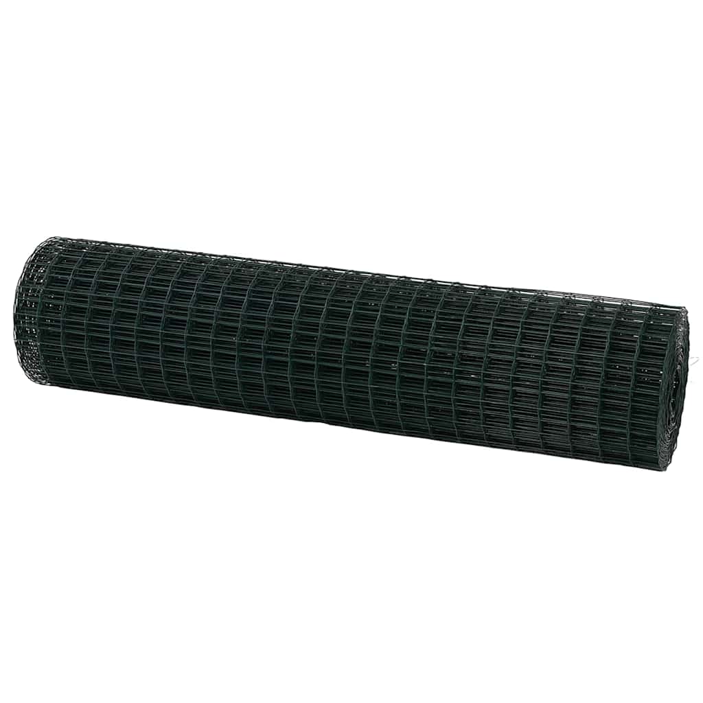Vidaxx Eurozaun Grün 1,4 x 10 m PVC-beschichtetes Eisen