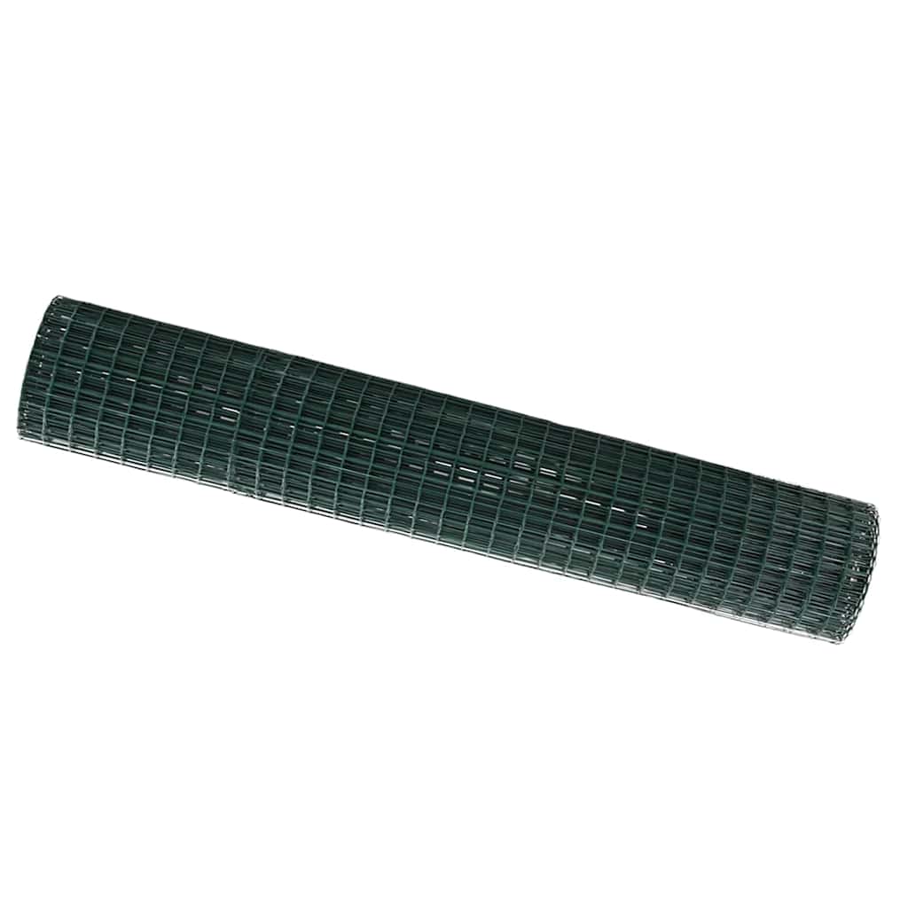 Vidaxx Eurozaun Grün 1,5 x 10 m PVC-beschichtetes Eisen
