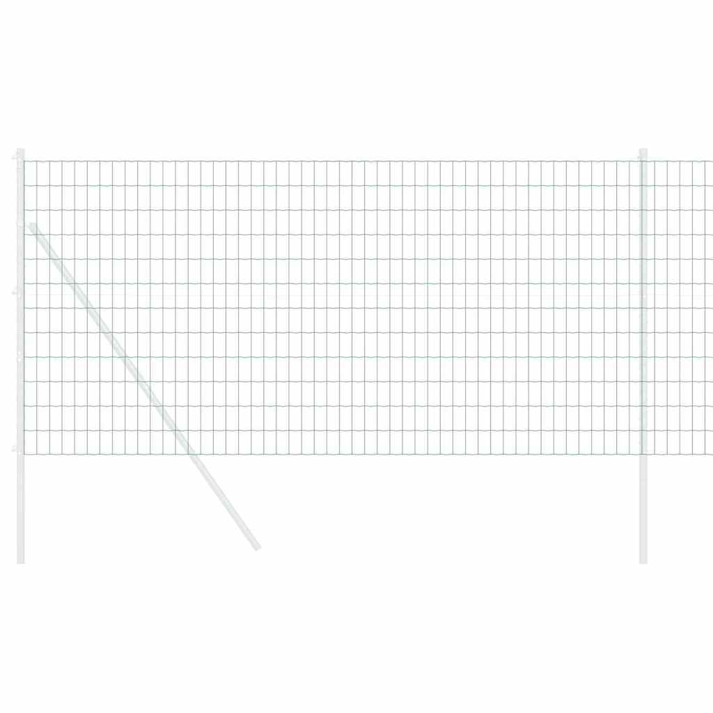 Vidaxx Eurozaun Grün 1,2 x 10 m PVC-beschichtetes Eisen
