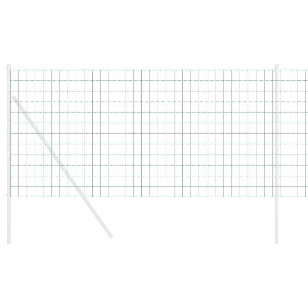 Vidaxx Eurozaun Grün 1,2 x 10 m PVC-beschichtetes Eisen