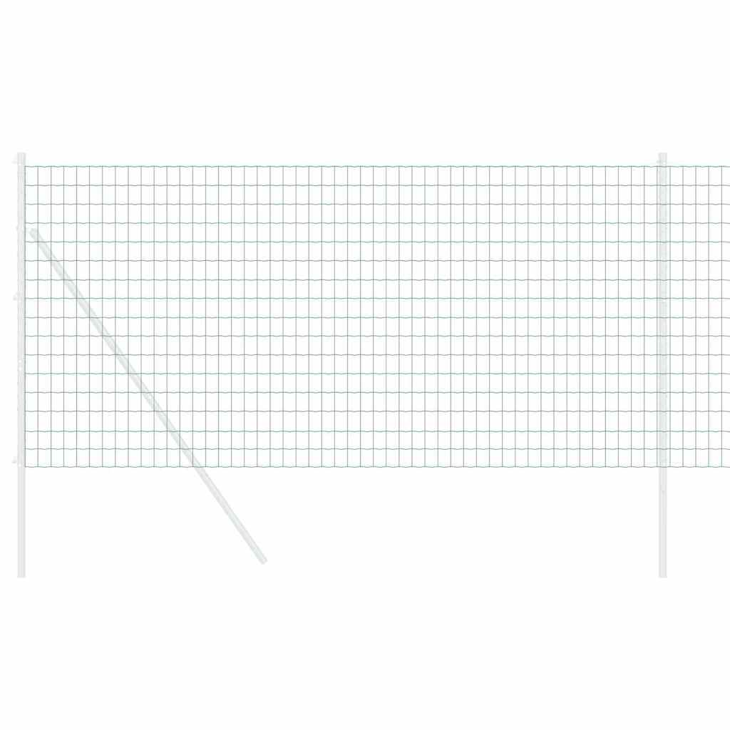 Vidaxx Eurozaun Grün 1,2 x 25 m PVC-beschichtetes Eisen