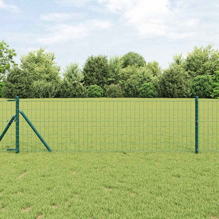 Vidaxx Eurozaun Grün 0,8 x 25 m PVC-beschichtetes Eisen
