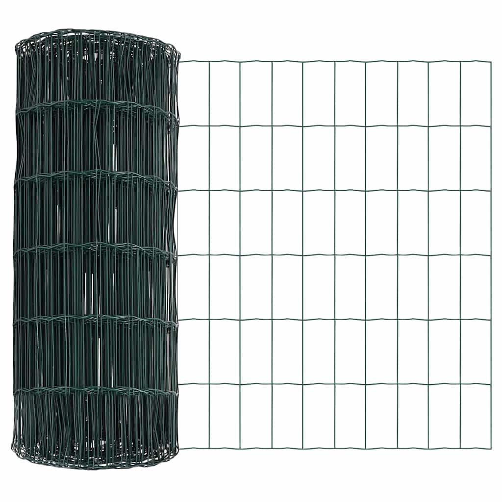 Vidaxx Eurozaun Grün 0,8 x 25 m PVC-beschichtetes Eisen
