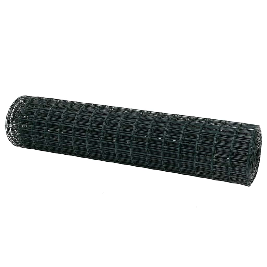 Vidaxx Eurozaun grün 1 x 25 m PVC-beschichtetes Eisen
