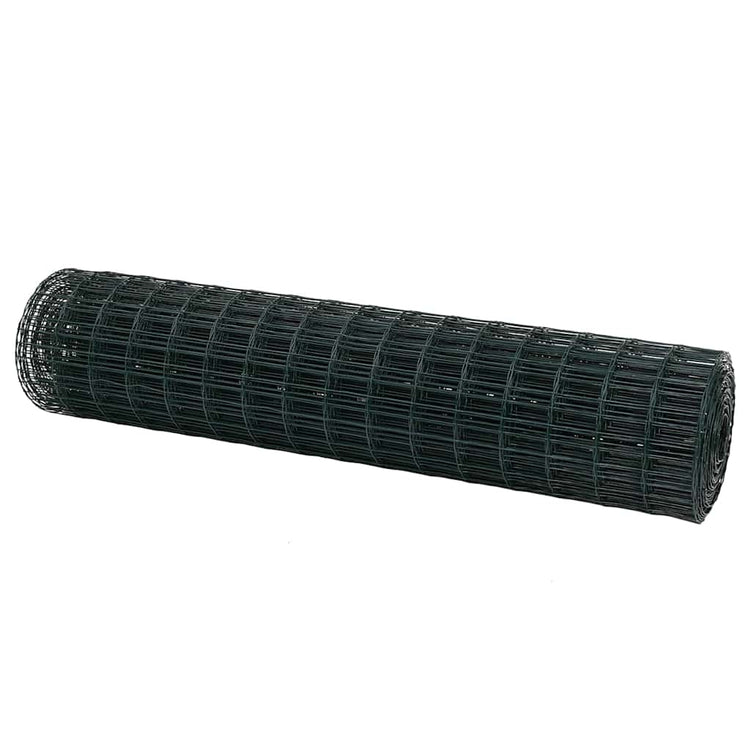 Vidaxx Eurozaun grün 1 x 25 m PVC-beschichtetes Eisen