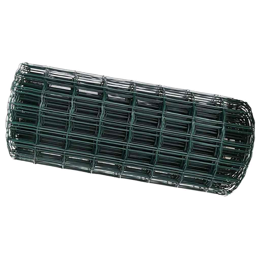 Vidaxx Eurozaun Grün 0,6 x 50 m PVC-beschichtetes Eisen