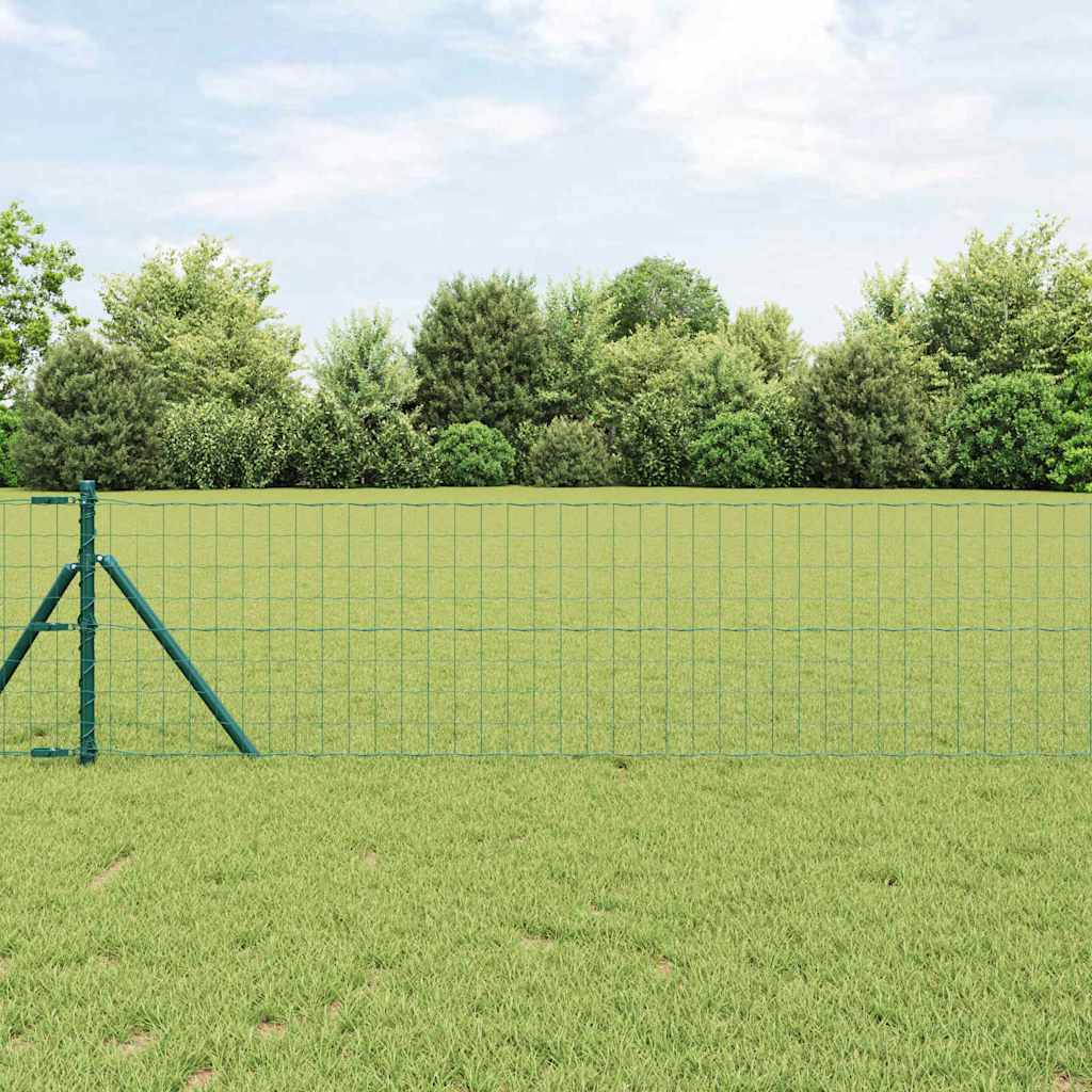 VidaXL Eurozaun Grün 0,4 x 10 m PVC-beschichtetes Eisen