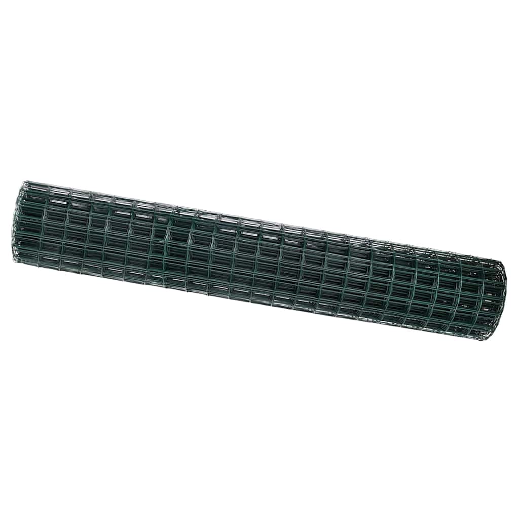Vidaxx Eurozaun Grün 1,6 x 10 m PVC-beschichtetes Eisen