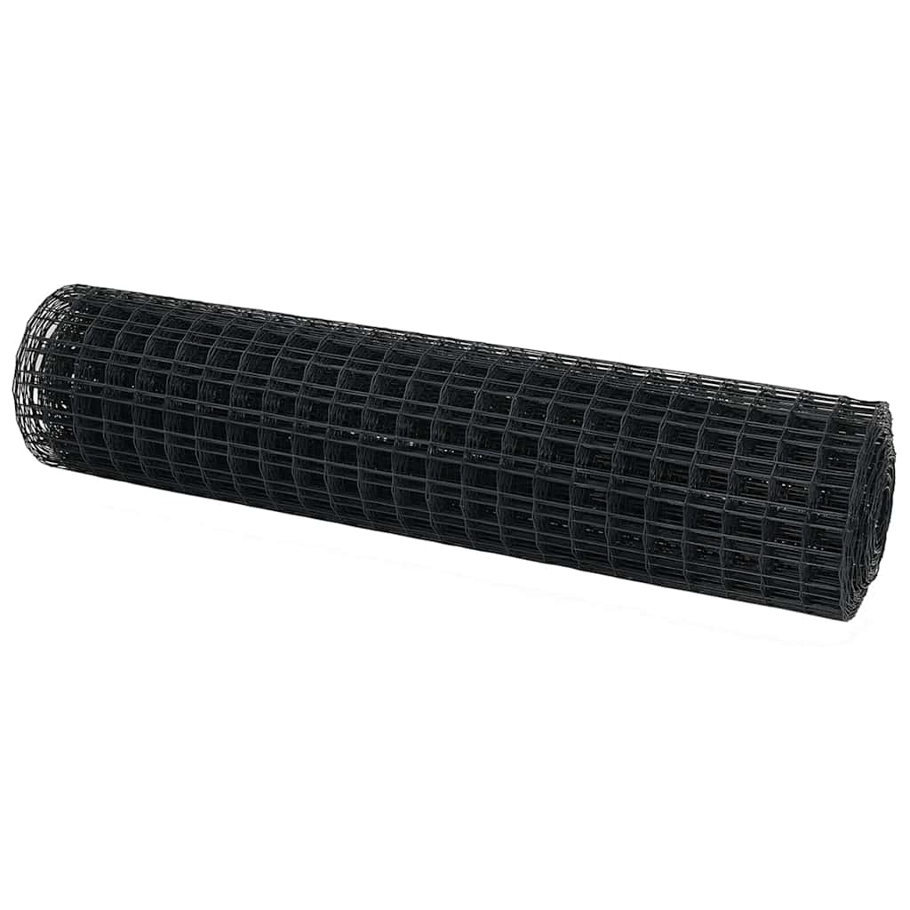 Vidaxx Eurozaun grau 1,2 x 10 m PVC-beschichtetes Eisen