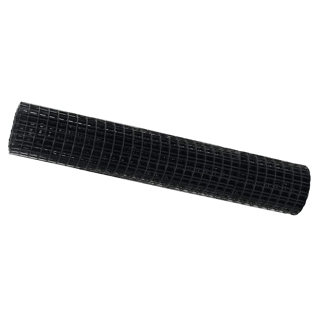 Vidaxx Eurozaun grau 1,5 x 10 m PVC-beschichtetes Eisen