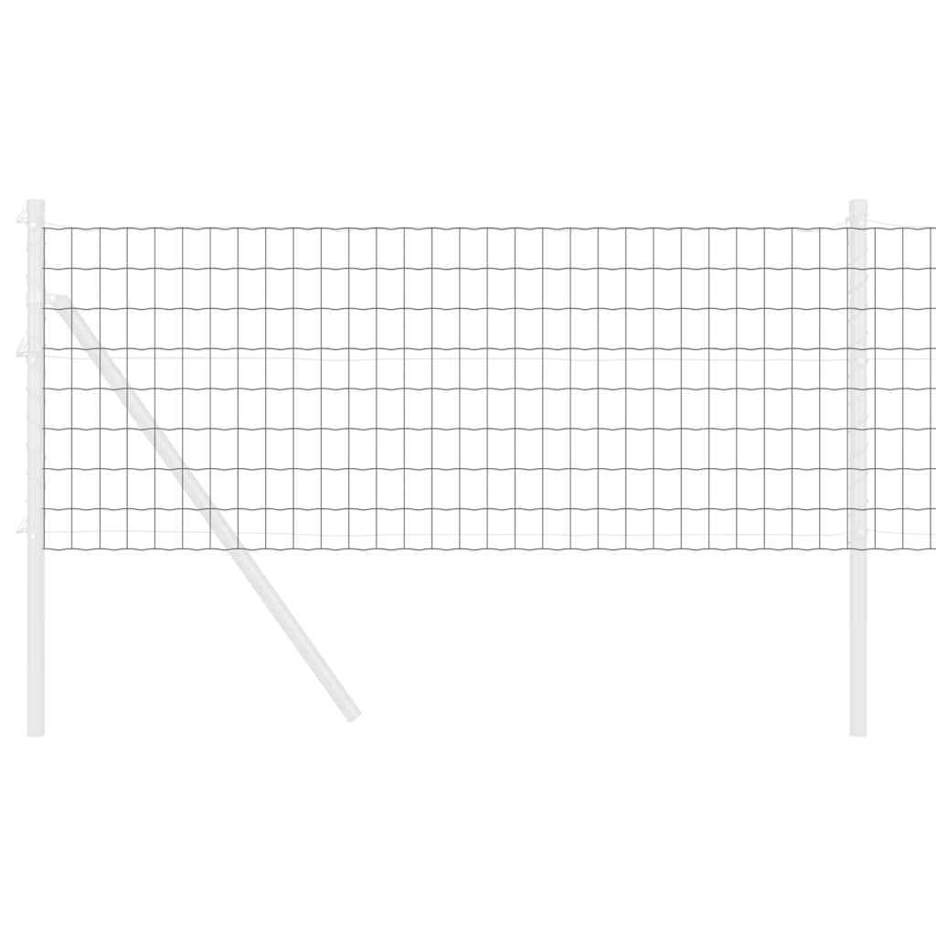 Vidaxx Eurozaun grau 0,6 x 10 m PVC-beschichtetes Eisen
