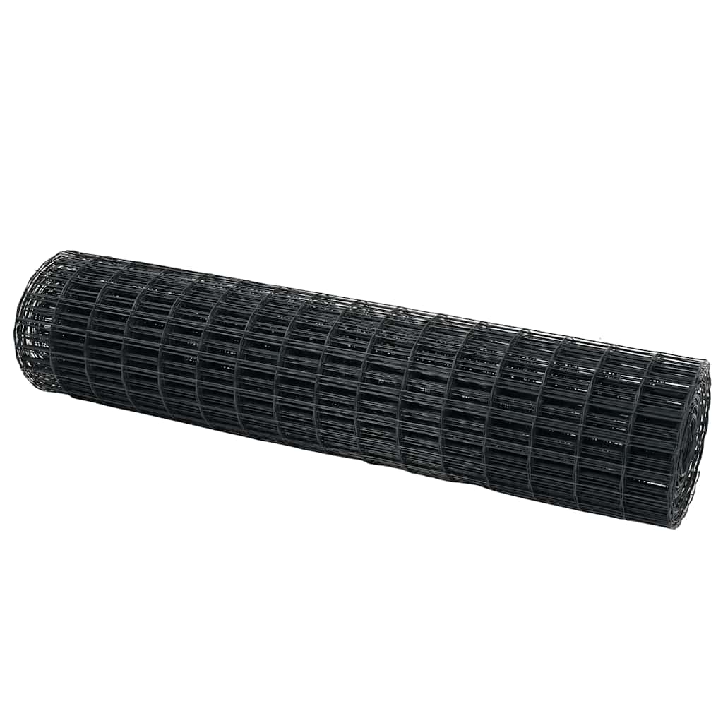 Vidaxx Eurozaun grau 1,2 x 10 m PVC-beschichtetes Eisen