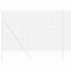 Vidaxx Eurozaun grau 1,5 x 10 m PVC-beschichtetes Eisen