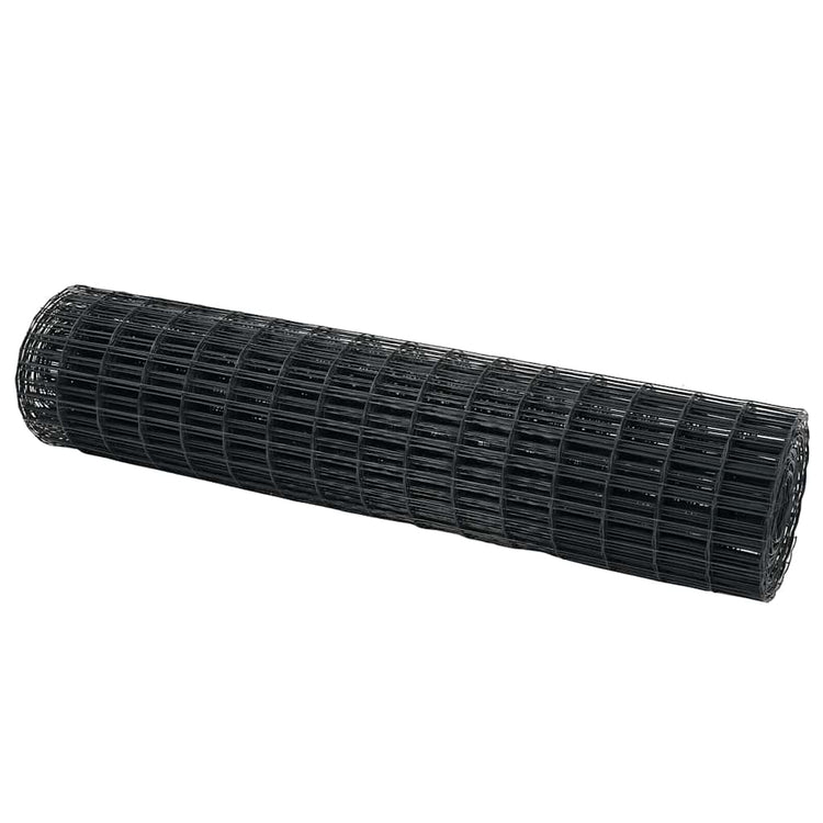 Vidaxx Eurozaun grau 1 x 10 m PVC-beschichtetes Eisen