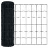 Vidaxx Eurozaun grau 0,4 x 10 m PVC-beschichtetes Eisen