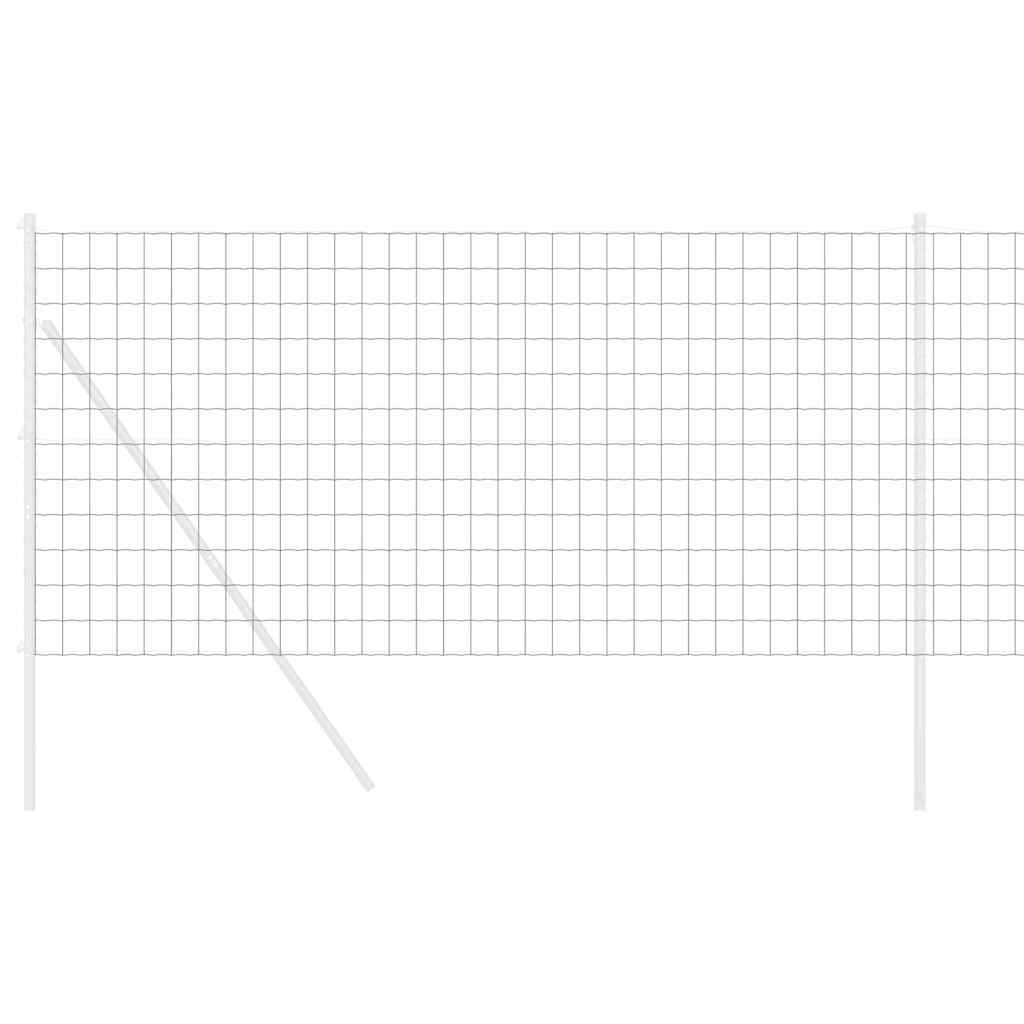 Vidaxx Eurozaun grau 1,2 x 10 m PVC-beschichtetes Eisen