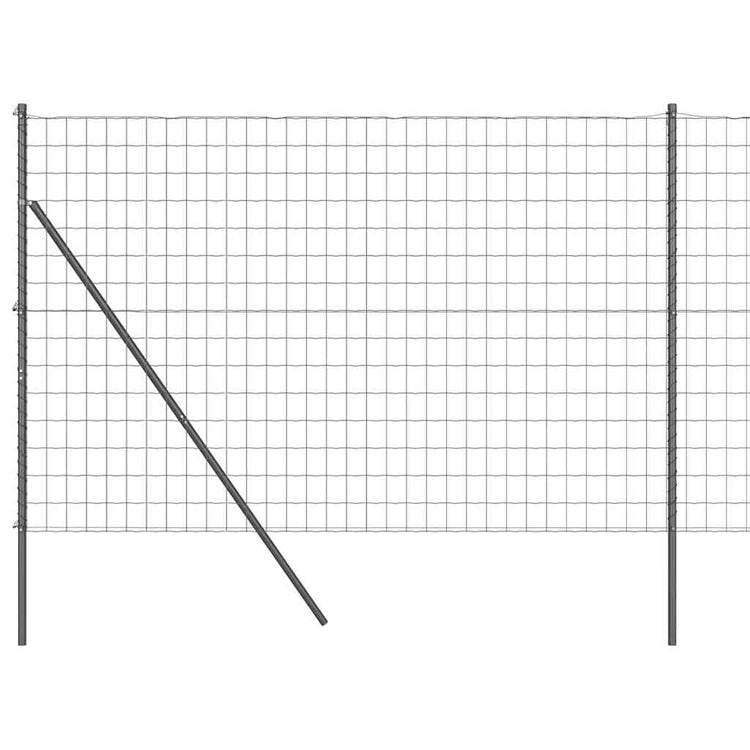 Vidaxx Eurozaun grau 1,5 x 10 m PVC-beschichtetes Eisen