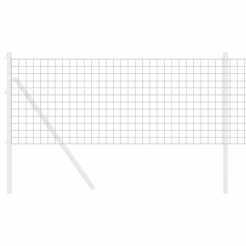 Vidaxx Eurozaun grau 0,6 x 25 m PVC-beschichtetes Eisen