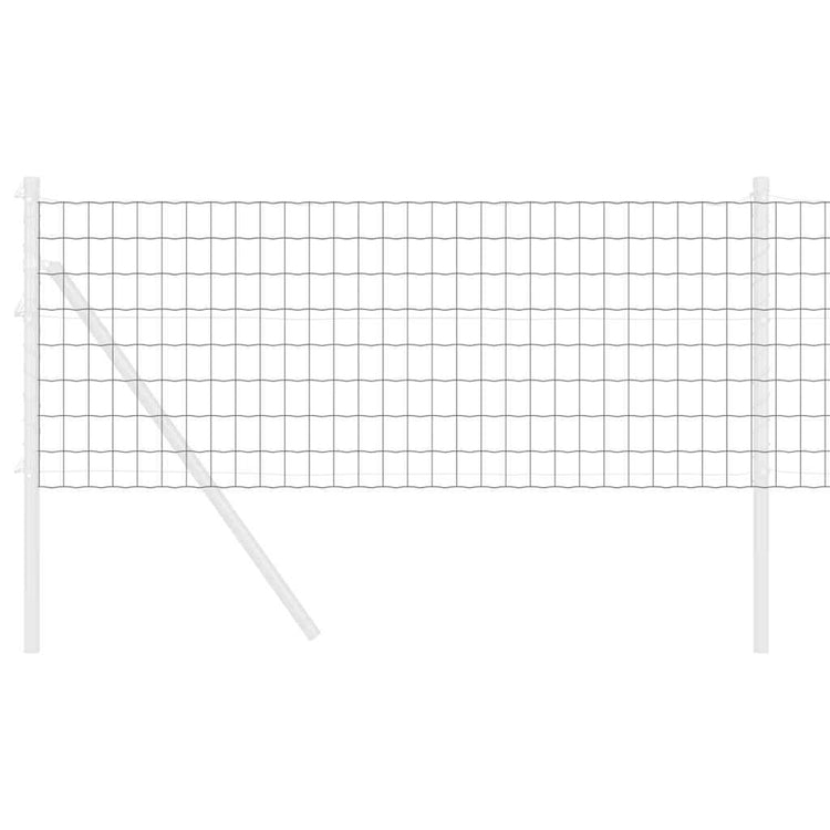 Vidaxx Eurozaun grau 0,6 x 25 m PVC-beschichtetes Eisen