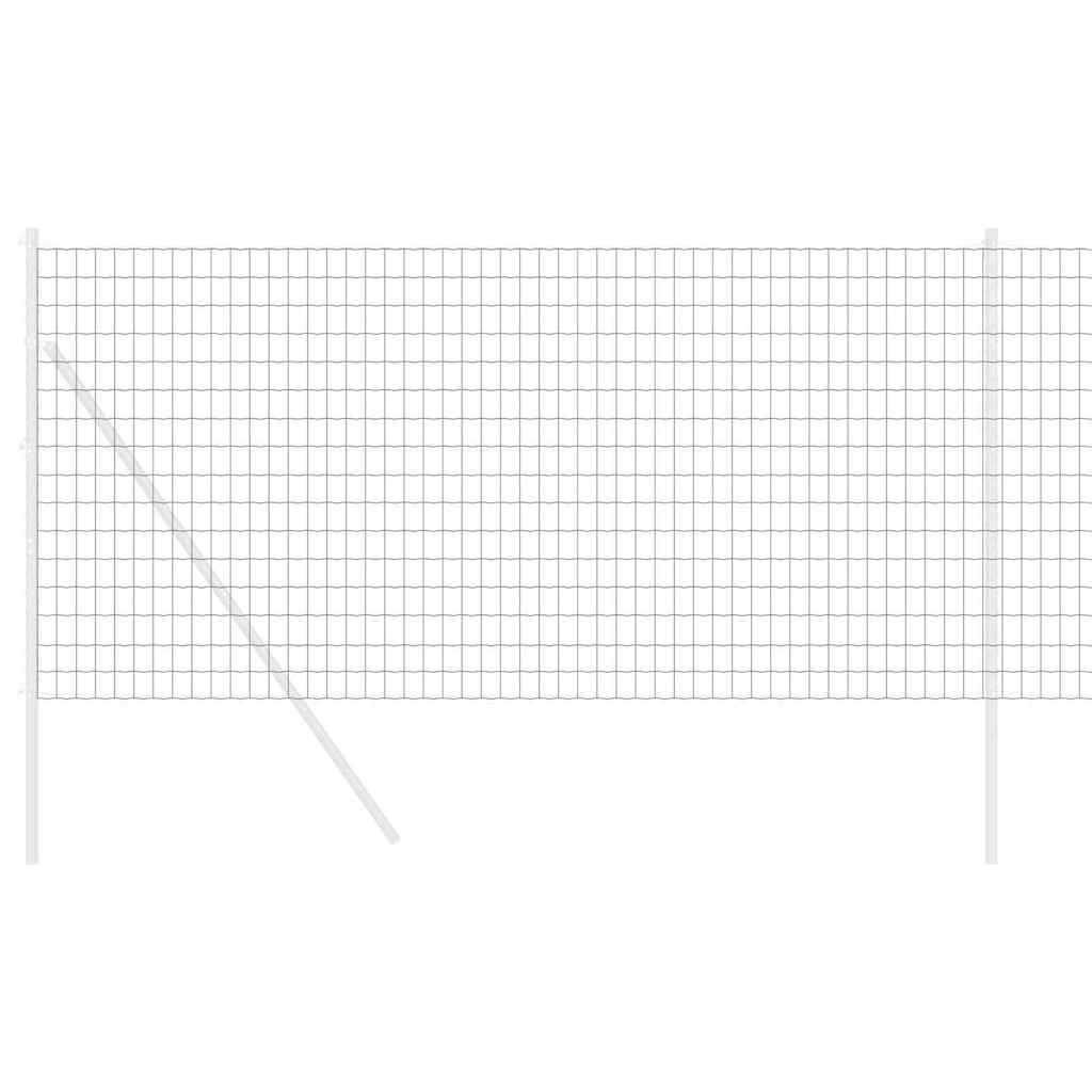 Vidaxx Eurozaun grau 1 x 25 m PVC-beschichtetes Eisen