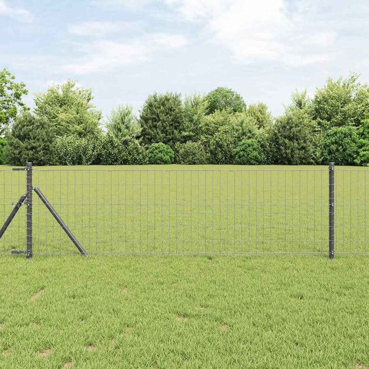 Vidaxx Eurozaun grau 0,4 x 25 m PVC-beschichtetes Eisen